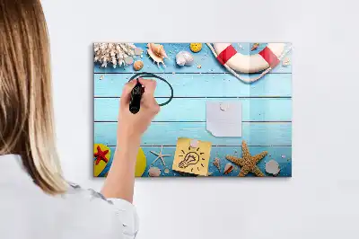 Magnetisk skrivetavle til strandartikler