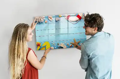 Magnetisk skrivetavle til strandartikler