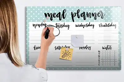 Magnetisk skrivetavle til kostplanlægning