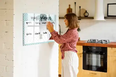 Magnetisk skrivetavle til kostplanlægning