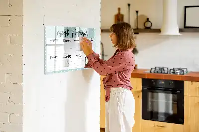 Magnetisk skrivetavle til kostplanlægning