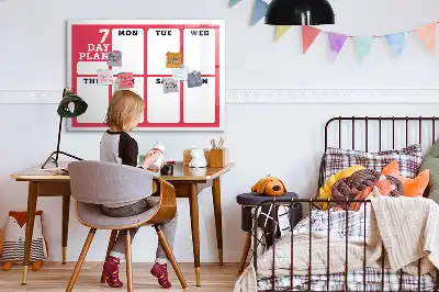 Magnetisk ugeplanlægger skrivetavle