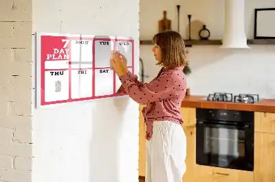 Magnetisk ugeplanlægger skrivetavle