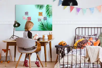 Magnetisk skrivetavle med motiv af eksotiske blade