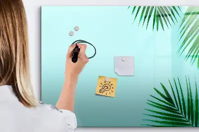 Magnetisk skrivetavle med motiv af eksotiske blade