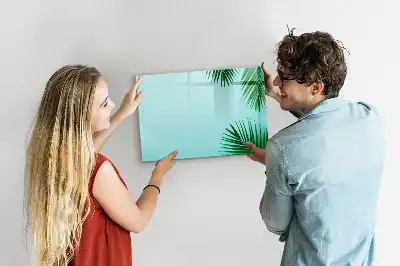 Magnetisk skrivetavle med motiv af eksotiske blade