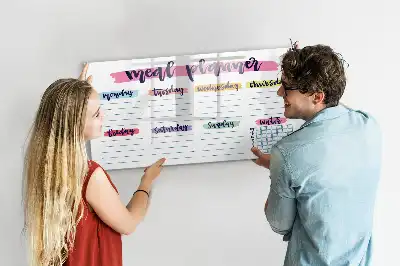 Magnetisk skrivetavle til ugemenu