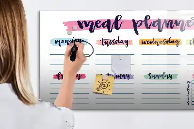Magnetisk skrivetavle til ugemenu