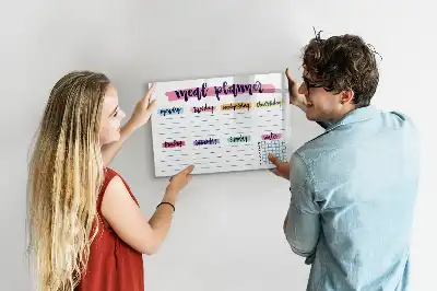 Magnetisk skrivetavle til ugemenu