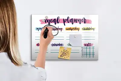 Magnetisk skrivetavle til ugemenu