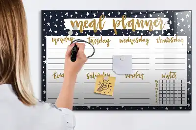 Magnetisk madplanlægger med stjernemotiv