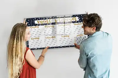 Magnetisk madplanlægger med stjernemotiv