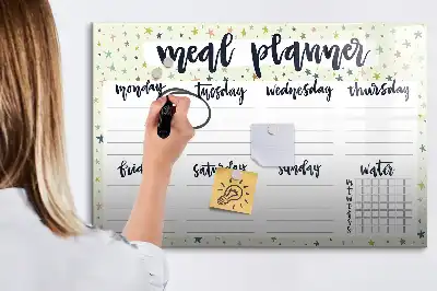 Magnetisk ugemenu og tegnetavle stjerneformet