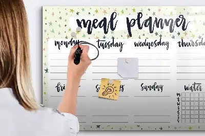 Magnetisk ugemenu og tegnetavle stjerneformet