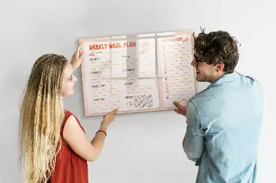 Tavle til at tegne magnetisk Retro kostplanlægger