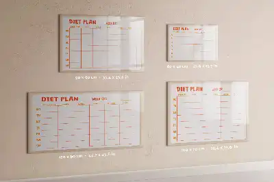 Magnetisk ugens madplan tavle til at tegne på
