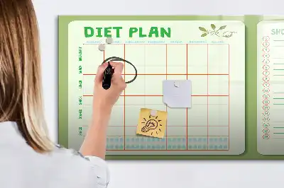 Magnetisk skrivetavle til ugemenu