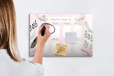 Magnetisk ugeplanlægger charmerende skrivetavle
