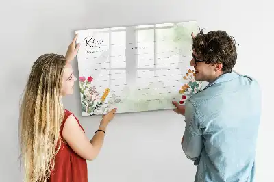 Magnetisk tegnetavle med plads til opskrifter