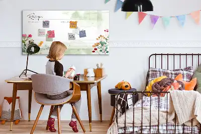 Magnetisk tegnetavle med plads til opskrifter