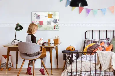 Magnetisk tegnetavle med plads til opskrifter