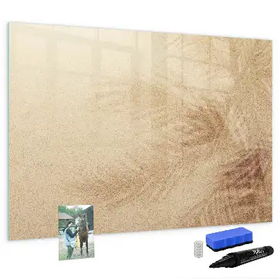 Magnetisk tegnetavle med motiv af abstrakte blade