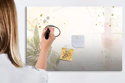 Magnetisk skrivetavle med pastelabstraktion