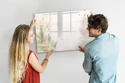 Magnetisk skrivetavle med pastelabstraktion