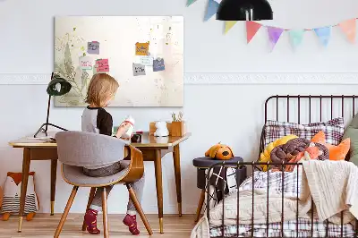 Magnetisk skrivetavle med pastelabstraktion