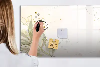 Magnetisk skrivetavle med pastelabstraktion