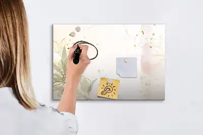 Magnetisk skrivetavle med pastelabstraktion