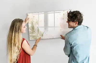 Magnetisk skrivetavle med pastelabstraktion