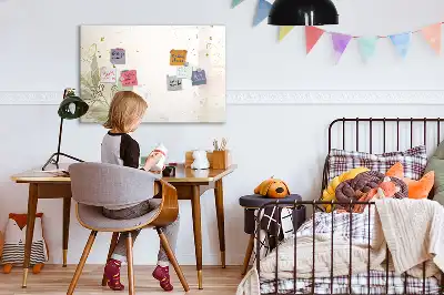 Magnetisk skrivetavle med pastelabstraktion