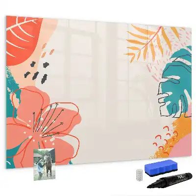 Magnetisk tegnetavle med motiv af hawaiianske planter