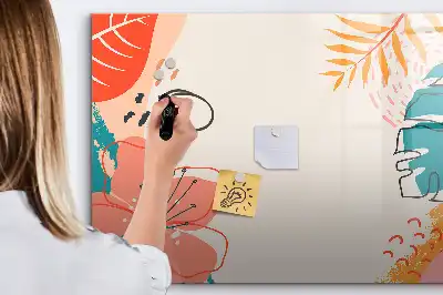Magnetisk tegnetavle med motiv af hawaiianske planter