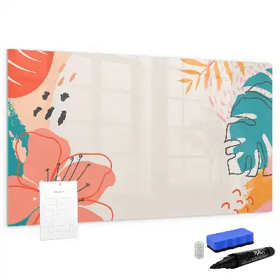 Magnetisk tegnetavle med motiv af hawaiianske planter