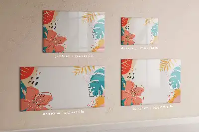 Magnetisk tegnetavle med motiv af hawaiianske planter