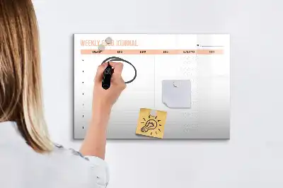 Magnetisk skrivetavle til ugentlig kostplanlægning