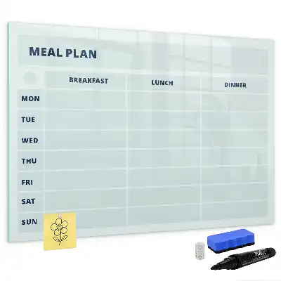 Magnetisk skrivetavle med pastel farvet kostplan