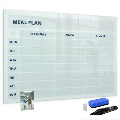Magnetisk skrivetavle med pastel farvet kostplan