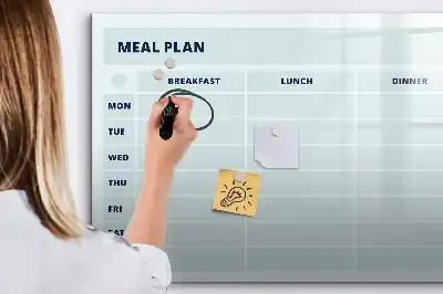 Magnetisk skrivetavle med pastel farvet kostplan