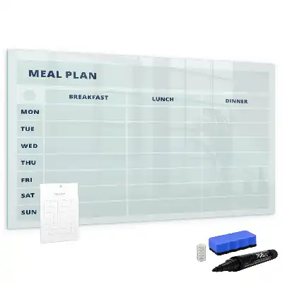 Magnetisk skrivetavle med pastel farvet kostplan