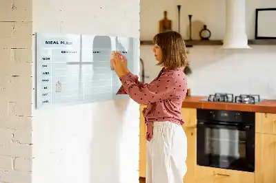 Magnetisk skrivetavle med pastel farvet kostplan