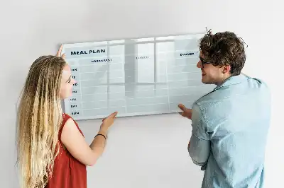 Magnetisk skrivetavle med pastel farvet kostplan