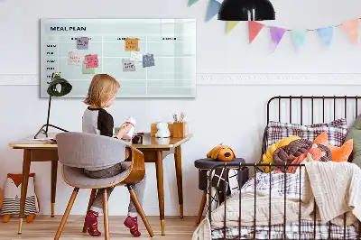 Magnetisk skrivetavle med pastel farvet kostplan