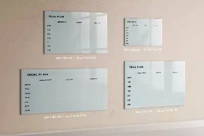 Magnetisk skrivetavle med pastel farvet kostplan