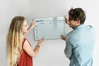 Magnetisk skrivetavle med pastel farvet kostplan