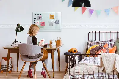 Magnetisk skrivetavle med pastel farvet kostplan