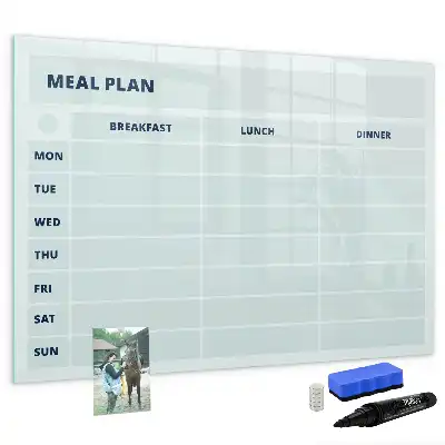 Magnetisk skrivetavle med pastel farvet kostplan