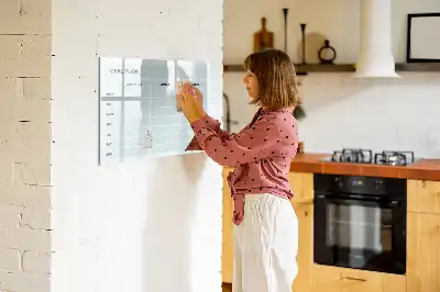 Magnetisk skrivetavle med pastel farvet kostplan